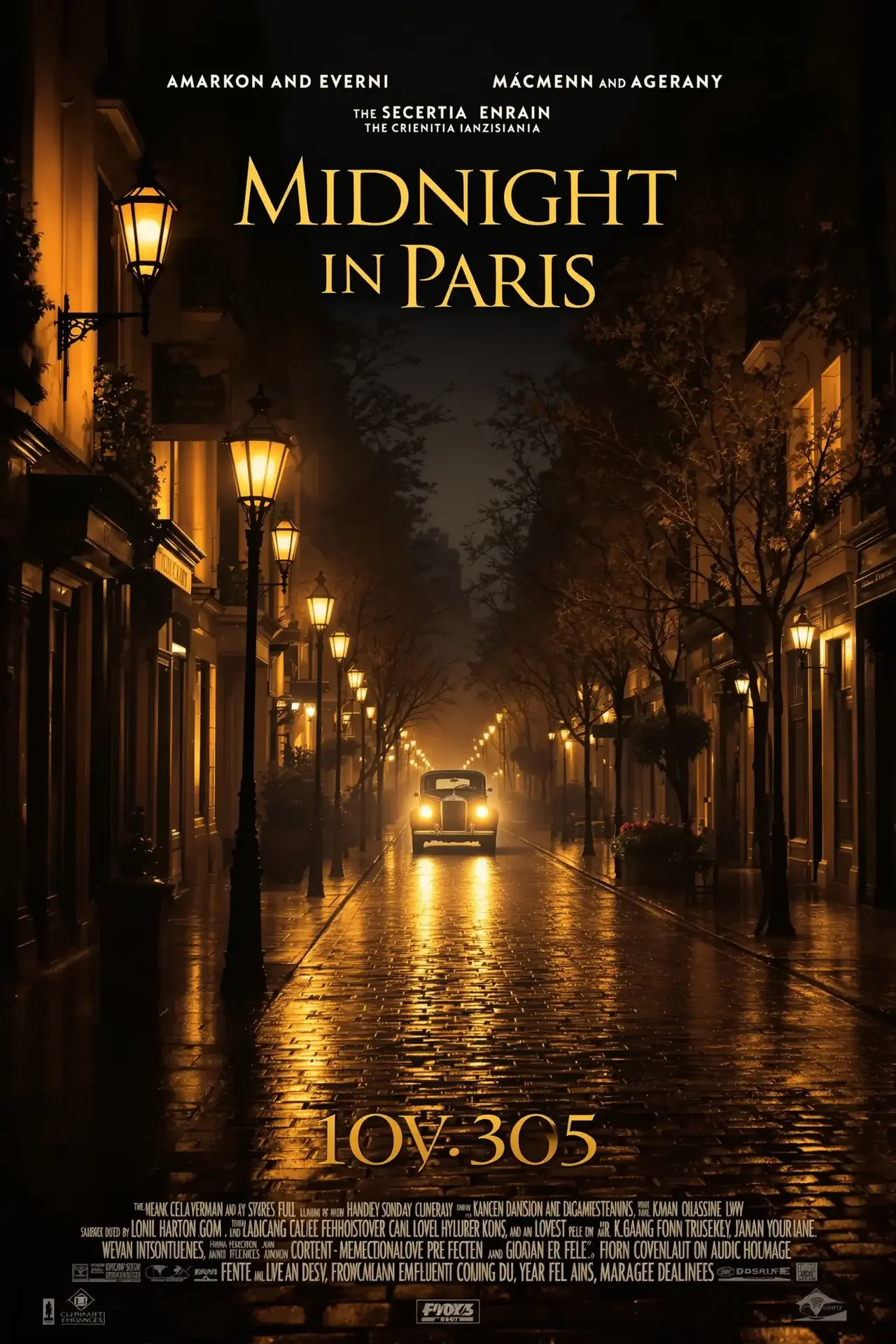 巴黎午夜 Midnight in Paris 欧美电影 巴黎午夜 电影海报